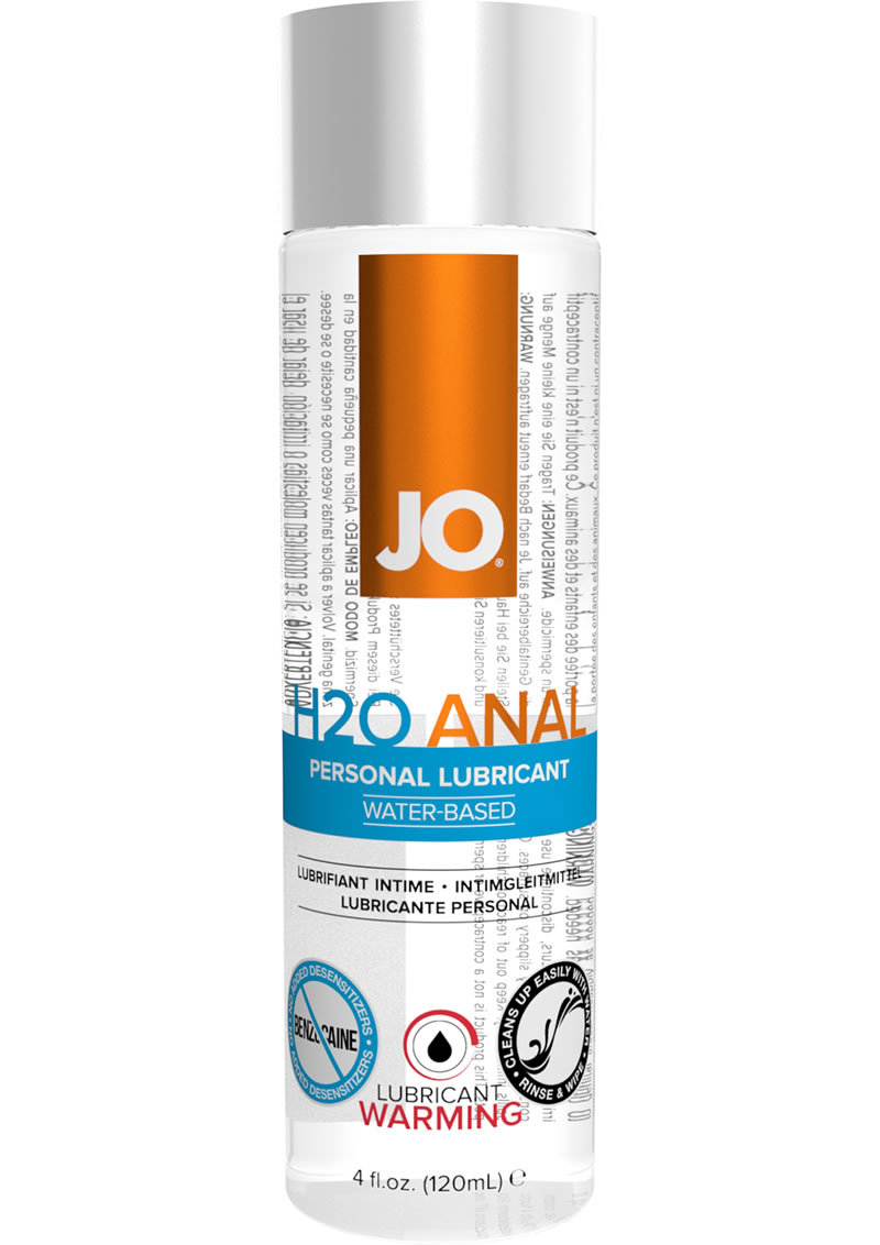 Jo H2o Anal Water Based Warming Lubricant 4oz